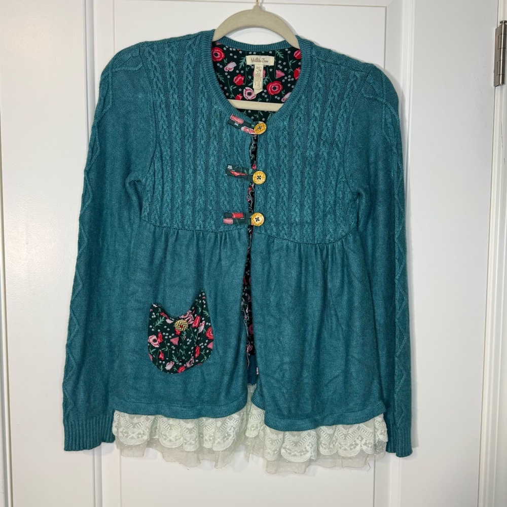 Matilda Jane Size 12 Girls Cardigan | Cottagecore Layering Piece